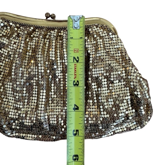VTG Whiting & Davis Mesh Gold Purse Kiss Lock Mini Evening USA - Picture 3 of 12